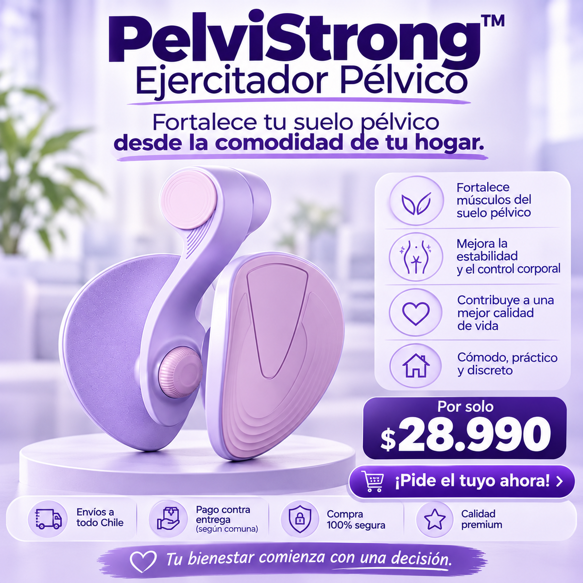PelviStrong™ | Ejercitador Pélvico de Resistencia para el Fortalecimiento del Suelo Pélvico