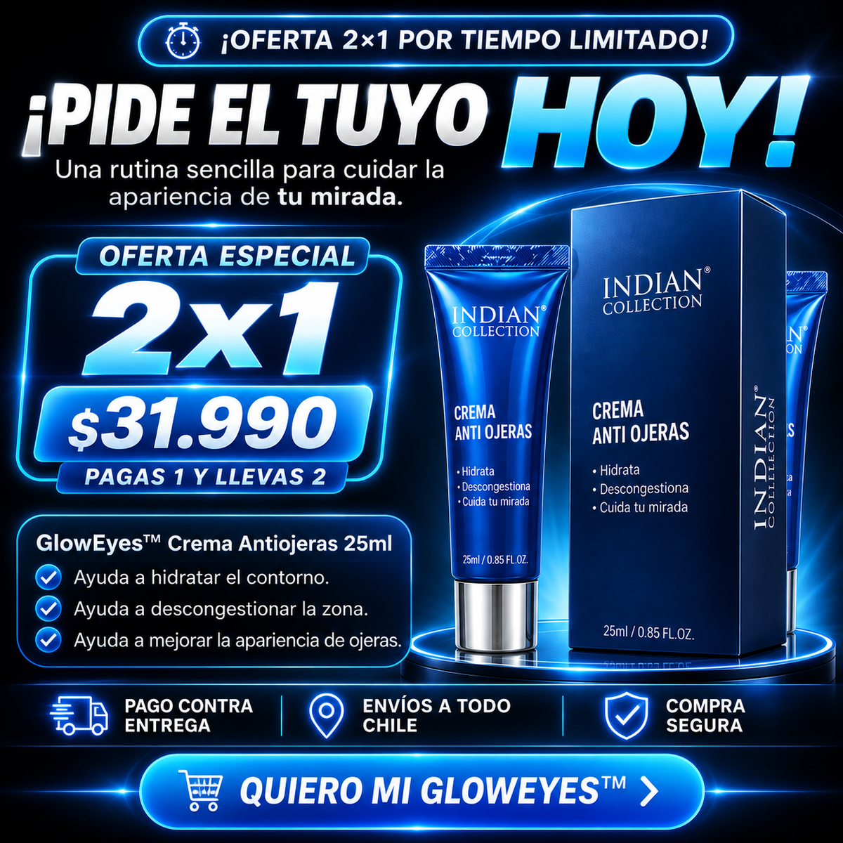 GlowEyes™ | Crema Antiojeras 25ml