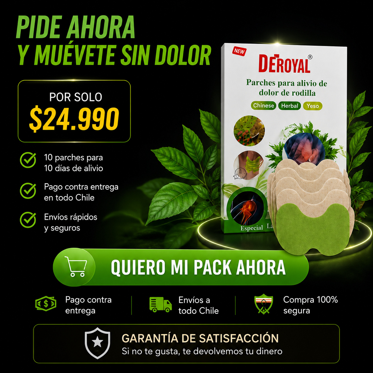 FlexPatch Pro™ - Parches terapéuticos para el alivio y confort de las rodillas.