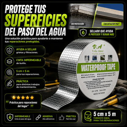 GotaStop Pro™  Cinta Impermeable de Butilo 5 cm x 5 m